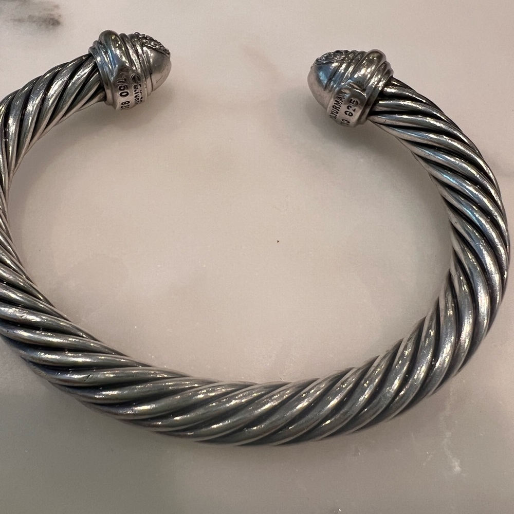 David Yurman Cable Classics Pavé Diamond Bracelet 7mm🥳 - Picture 3 of 8